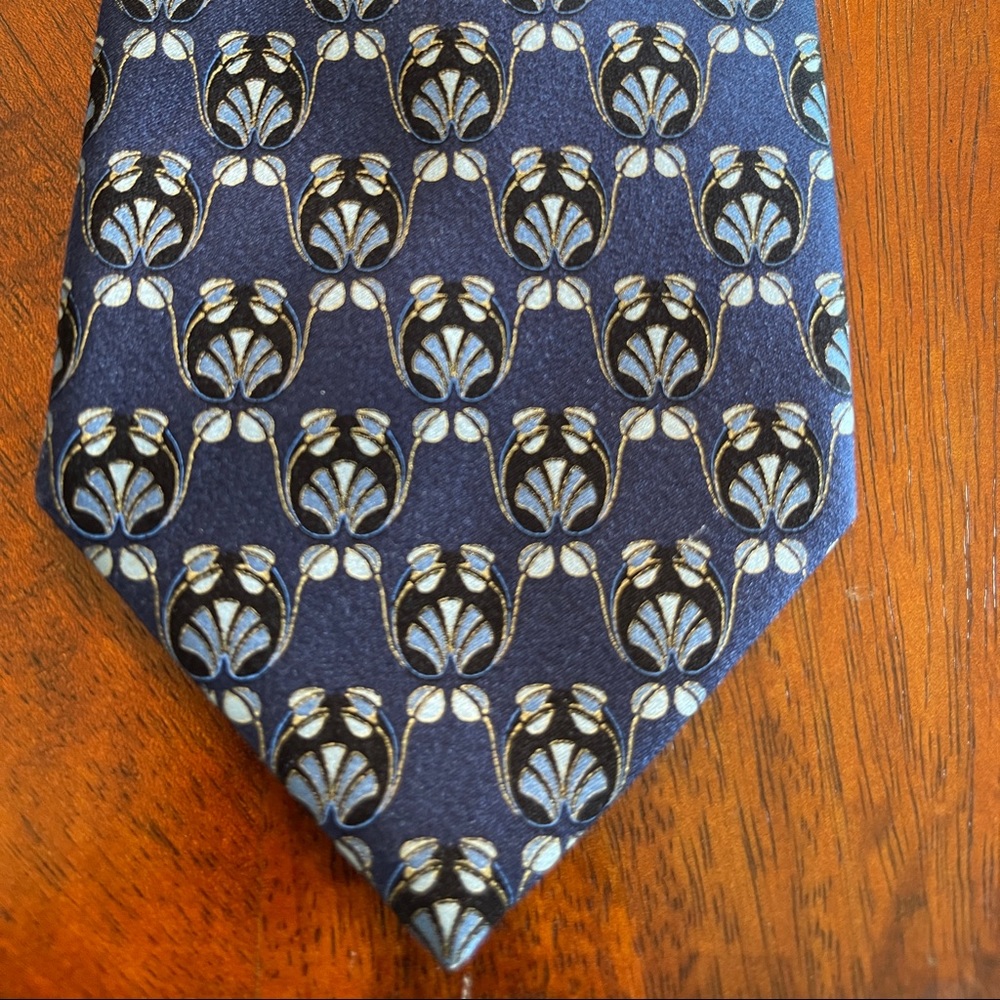 Zegna silk tie in blues